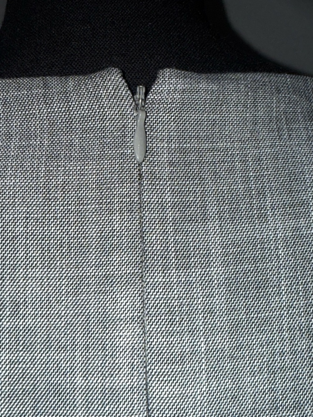 Ann Taylor Gray Plaid Midi Sheath Dress - Picture 5 of 8